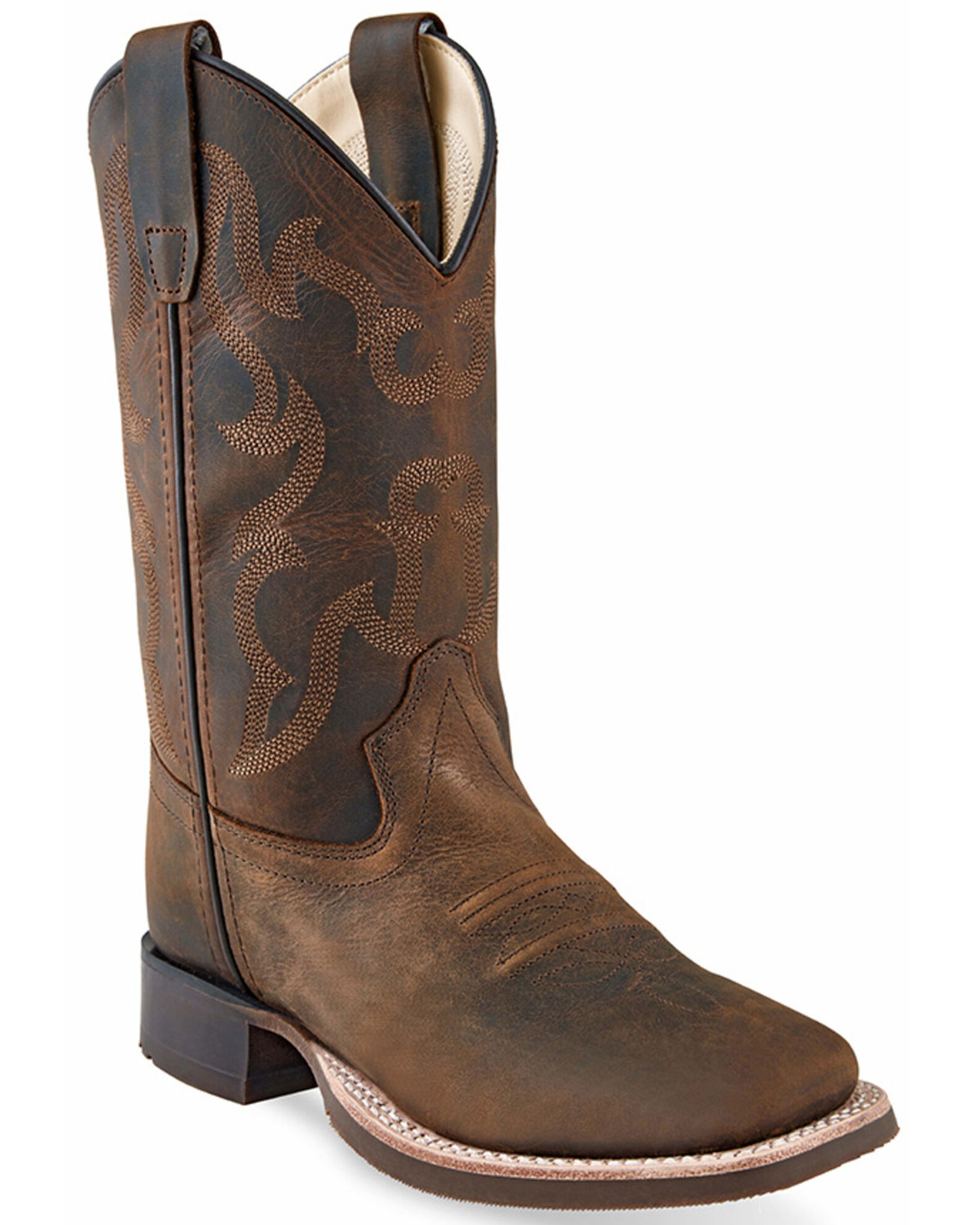 Cody James Boys Nash Distressed Western Boots Broad Square Toe