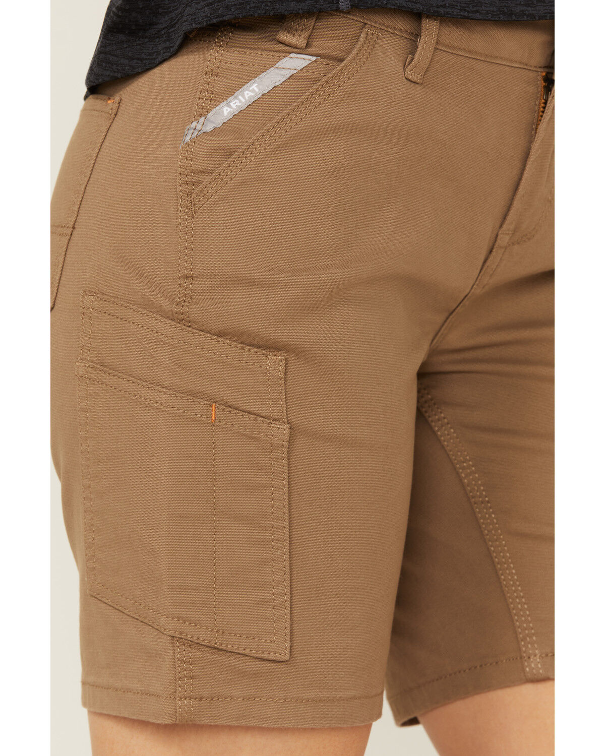 Image #2 - Ariat Women's Rebar Field Khaki DuraStretch Made Tough Work Shorts, Beige/khaki, hi-res