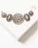 Image #1 - Shyanne Women's Pink Stone Concho Bracelet, Silver, hi-res