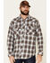 Image #1 - Resistol Men's Cedar Ombre Plaid Print Long Sleeve Snap Western Shirt, Brown, hi-res