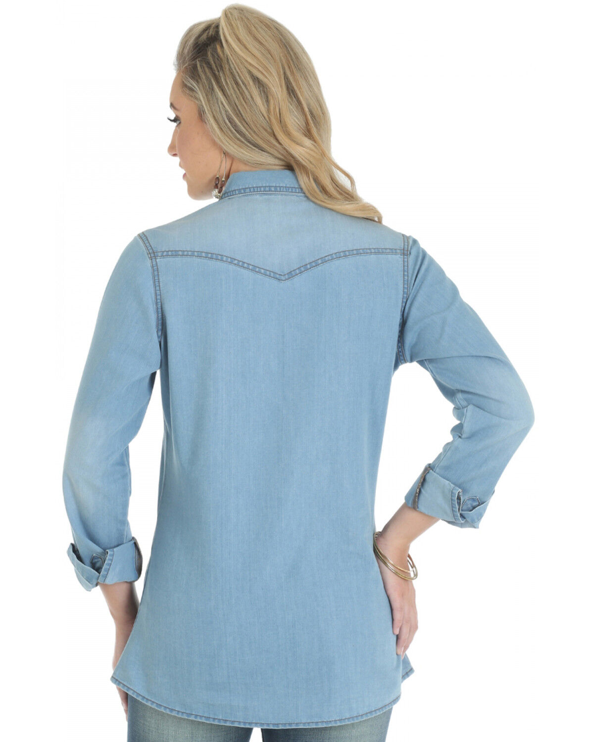 wrangler long sleeve denim shirts