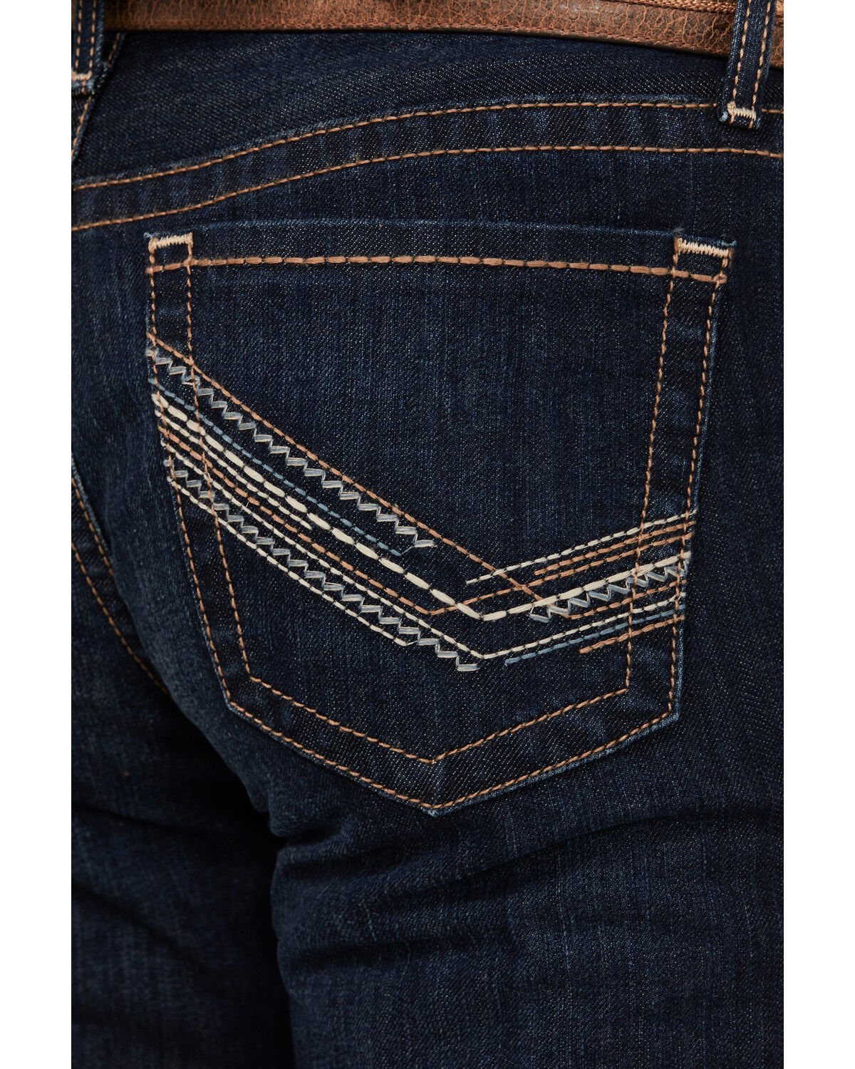 Image #4 - Cinch Men's Ian Dark Rinse Slim Bootcut Performance Stretch Denim Jeans, Indigo, hi-res