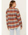 Image #4 - Cleo + Wolf Women's Long Sleeve Button-Down Flannel Boyfriend Shirt , Rust Copper, hi-res