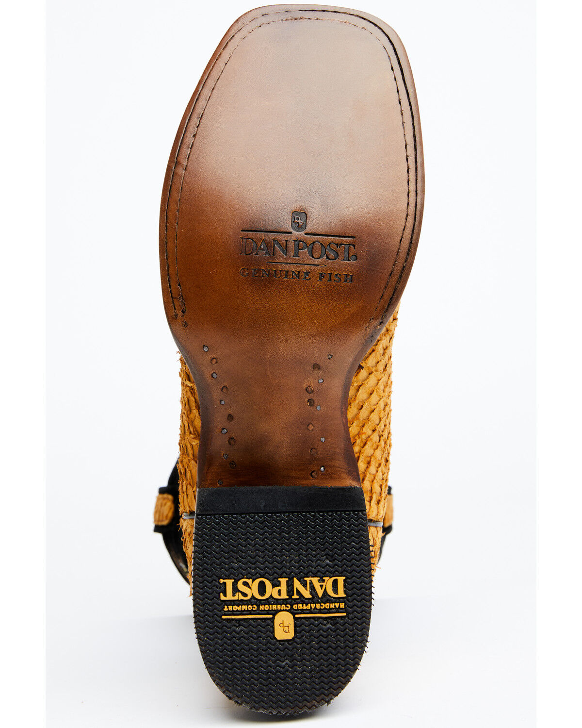 Dan Post Men's Exotic Sea Bass Skin Western Boots - Broad Square Toe