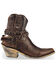 Liberty Black Women's Volcano Brass Studded Harness Booties - Pointed Toe , Brown, hi-res
