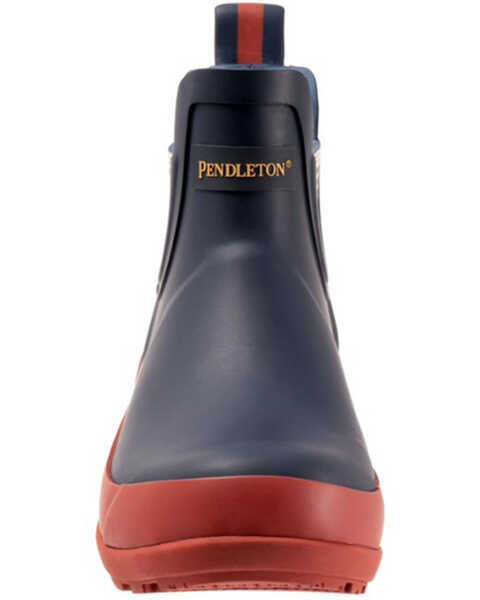 Image #4 - Pendleton Women's Bridger Stripe Chelsea Rain Boots - Round Toe, Navy, hi-res