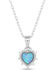 Image #1 - Montana Silversmiths Women's Royal Heart Opal Necklace, Silver, hi-res
