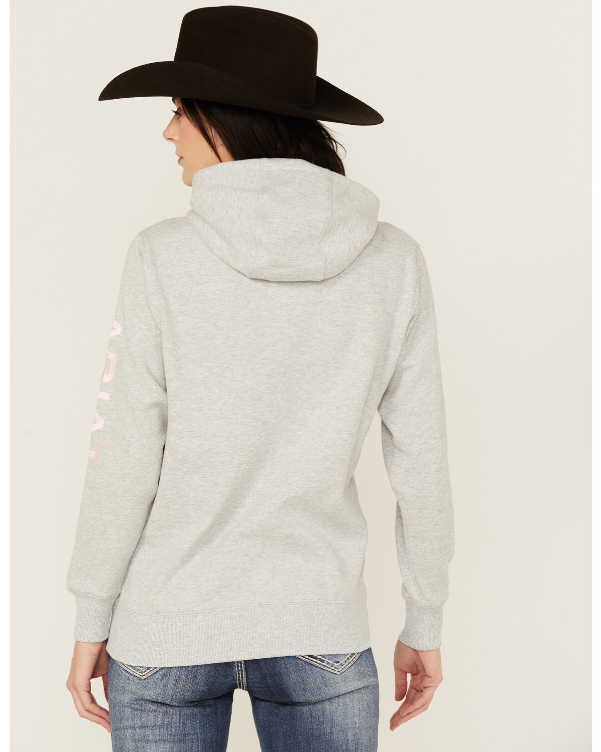 Image #4 - Ariat Women's Boot Barn Exclusive Logo Hoodie, Grey, hi-res