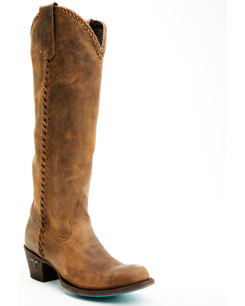 Lane Plain Jane Brown Cowgirl Boots - Round Toe , Brown, hi-res