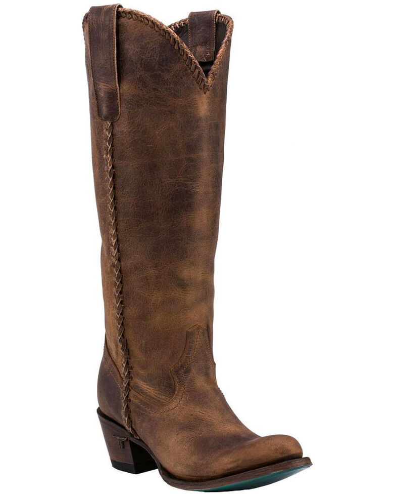 Lane Plain Jane Brown Cowgirl Boots - Round Toe , Brown, hi-res