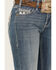 Image #4 - Rock & Roll Denim Women's Medium Wash Mid Rise Geo Print Stretch Bootcut Jeans , Medium Wash, hi-res