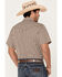 Image #4 - Moonshine Spirit Men's Diamond Striped Short Sleeve Snap Western Shirt, Ivory, hi-res