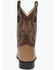 Image #5 - Old West Little Boys' Crackle Western Boots - Broad Square Toe, Tan, hi-res