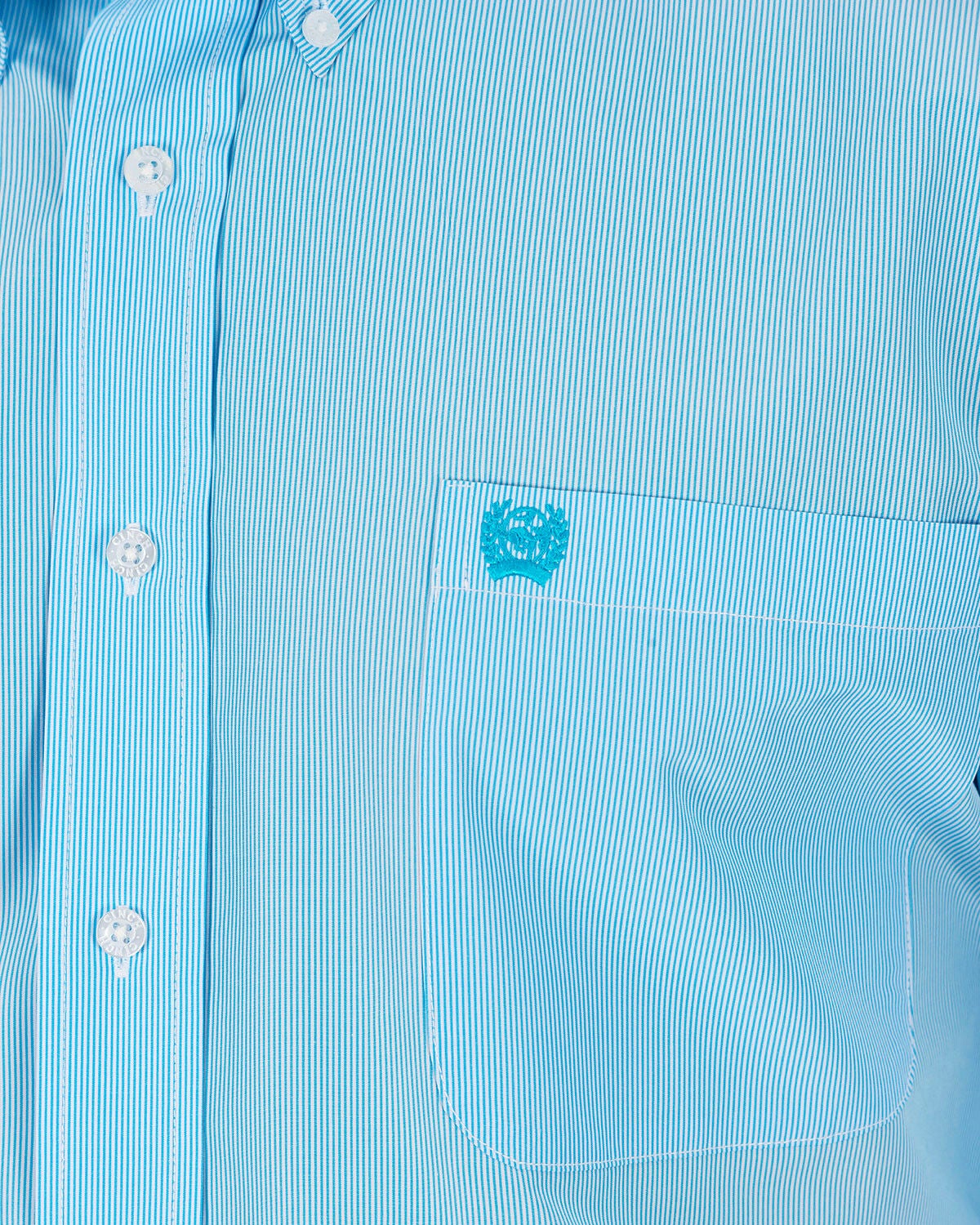 Image #9 - Cinch Men's Striped Print Tencel Long Sleeve Button-Down Western Shirt - Big, Light Blue, hi-res