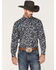 Image #1 - Cowboy Hardware Men's Paisley Print Snap Western Shirt , Black, hi-res