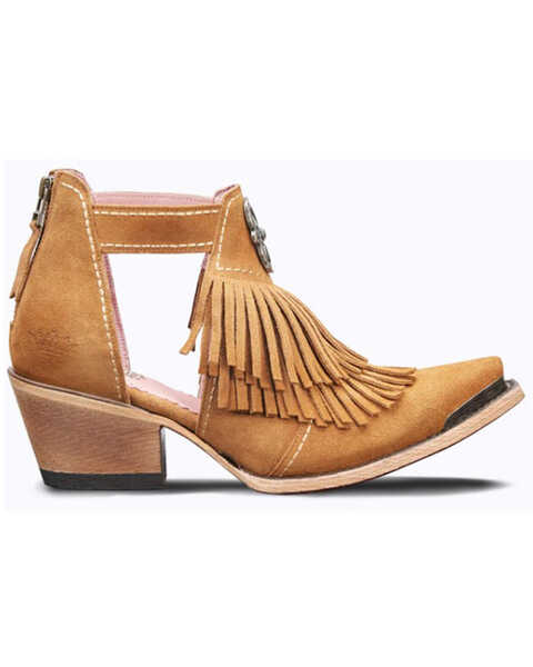 Image #2 - Junk Gypsy By Lane Women's Kiss Me At Midnight Western Fashion Mule Booties - Snip Toe , Camel, hi-res