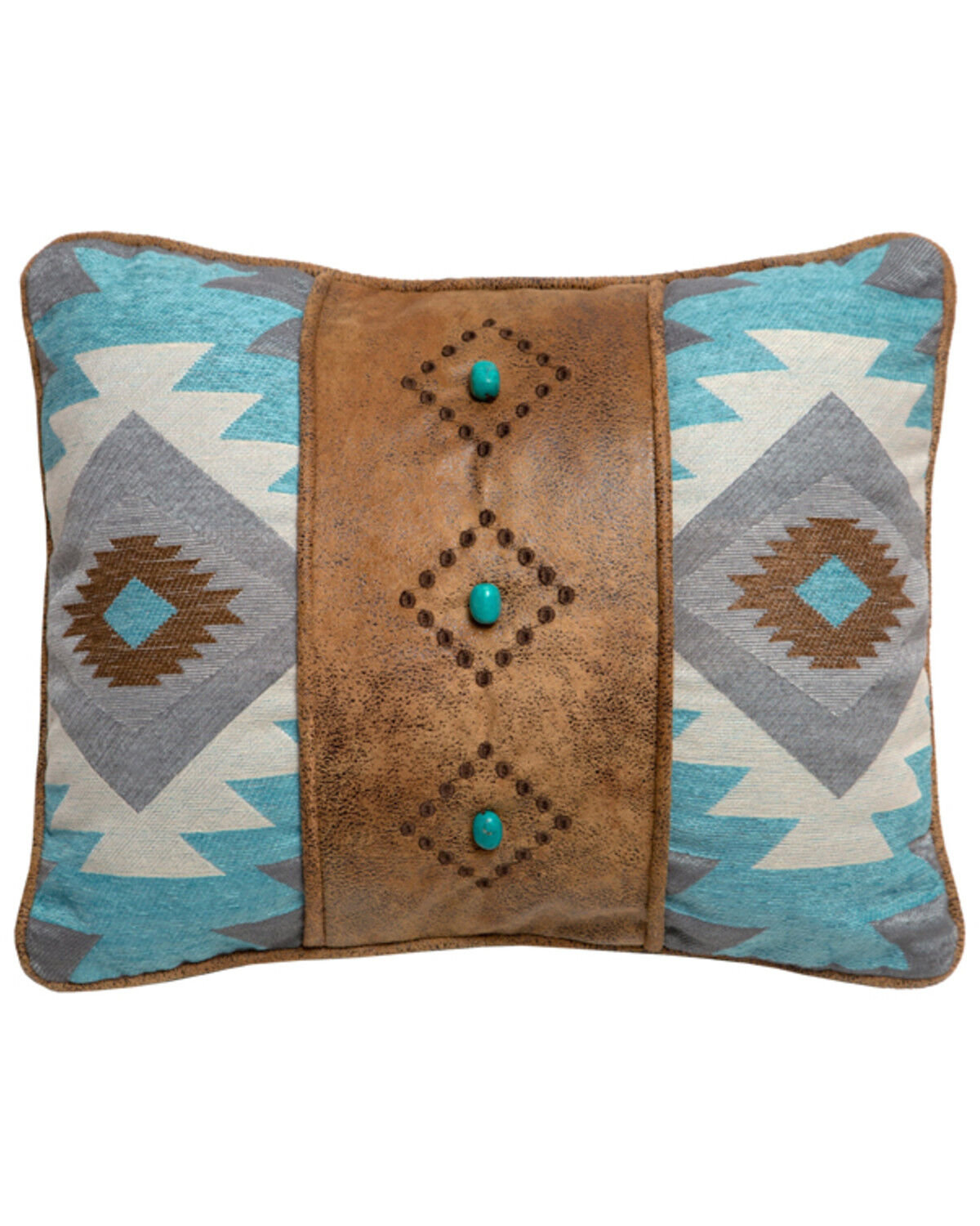 Image #1 - Carstens Home Wrangler Mesa Daybreak Diamonds Throw Pillow, Blue, hi-res
