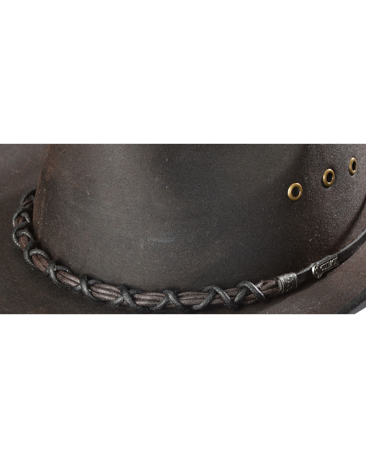 Image #2 - Outback Trading Co Men's Bootlegger Oilskin Hat, Brown, hi-res