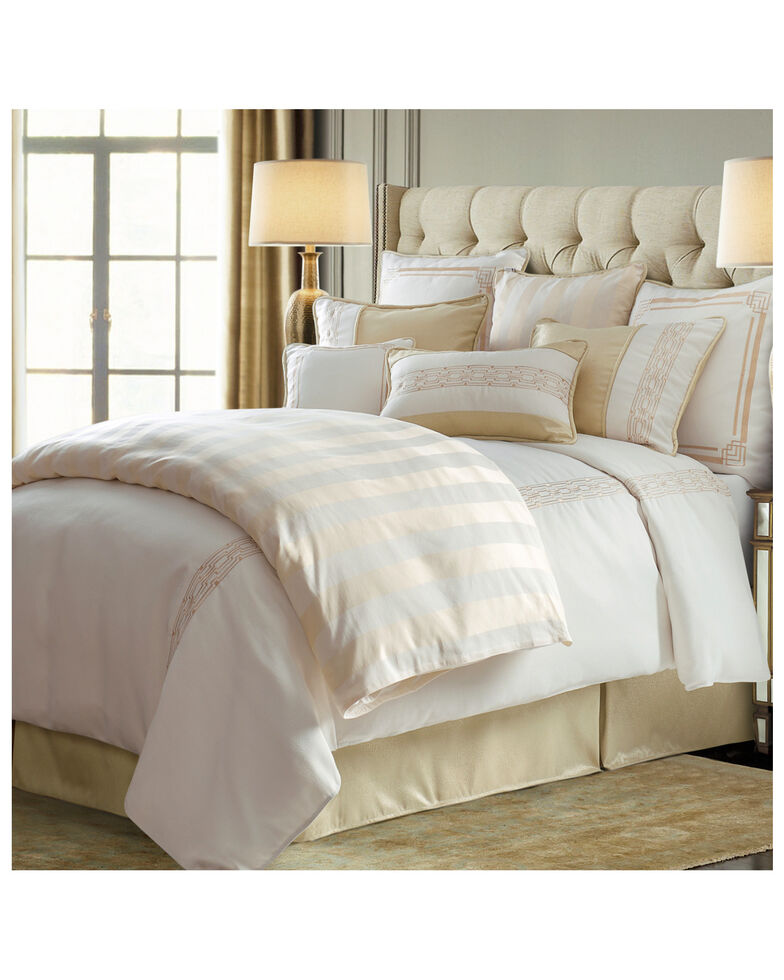 HiEnd Accents King Hollywood Comforter Set, Cream, hi-res