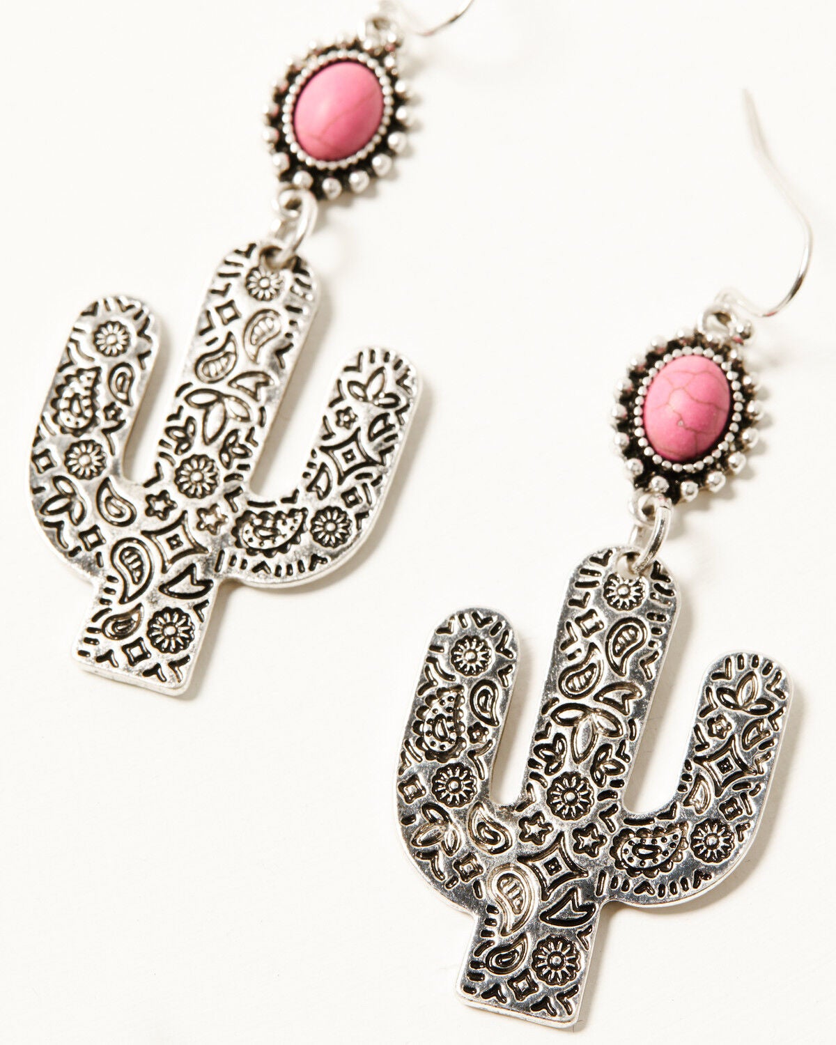 Image #2 - Shyanne Women's Teardrop Cactus Earring Set - 3 Piece, Pink, hi-res