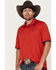 Image #2 - RANK 45® Men's Pop Solid Short Sleeve Polo Shirt, Red, hi-res