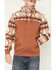 Image #3 - RANK 45® Men's Dusted Southwestern Print Color Block Hooded Sweatshirt, Cognac, hi-res