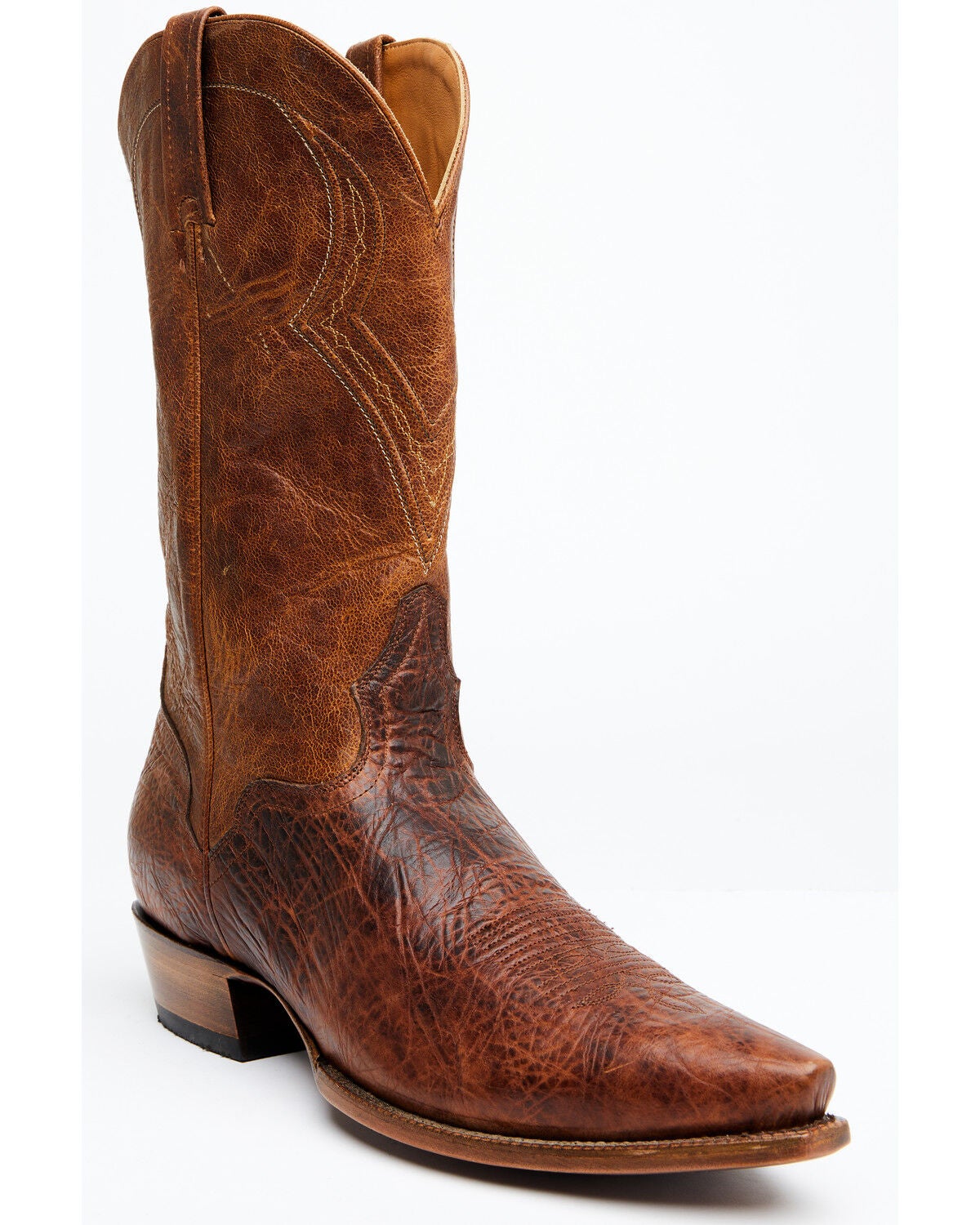 El Dorado Men's Rust Bison Western Boots - Snip Toe, Rust Copper, hi-res
