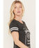 Jack Daniels Women's Label Football T-Shirt , Grey, hi-res