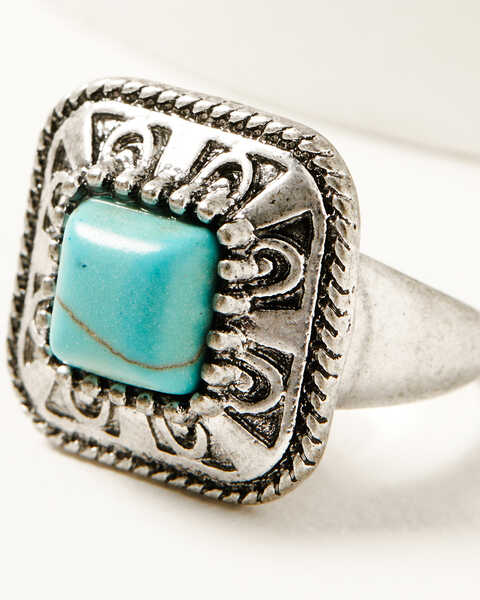 Cowgirl Confetti Women's Silver & Turquoise Help Myself Ring, Silver, hi-res