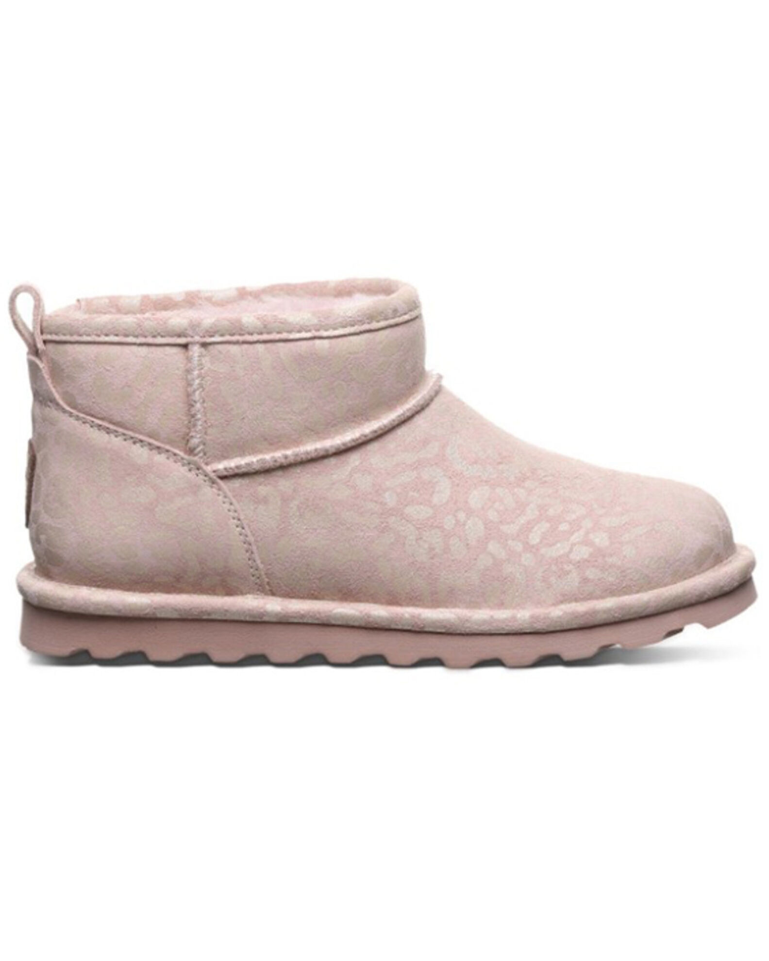 Bearpaw Women s Shorty Glitter Leopard Print Boots Round Toe Sheplers
