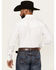 Image #4 - Ely Walker Men's Diamond Southwestern Print Long Sleeve Snap Western Shirt, White, hi-res