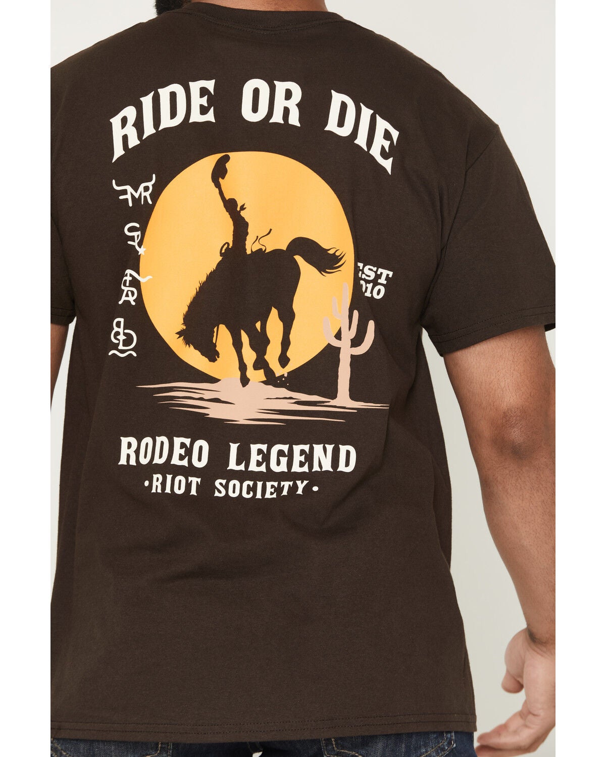 Image #4 - Riot Society Men's Rodeo Legend Short Sleeve Graphic T-Shirt, Brown, hi-res