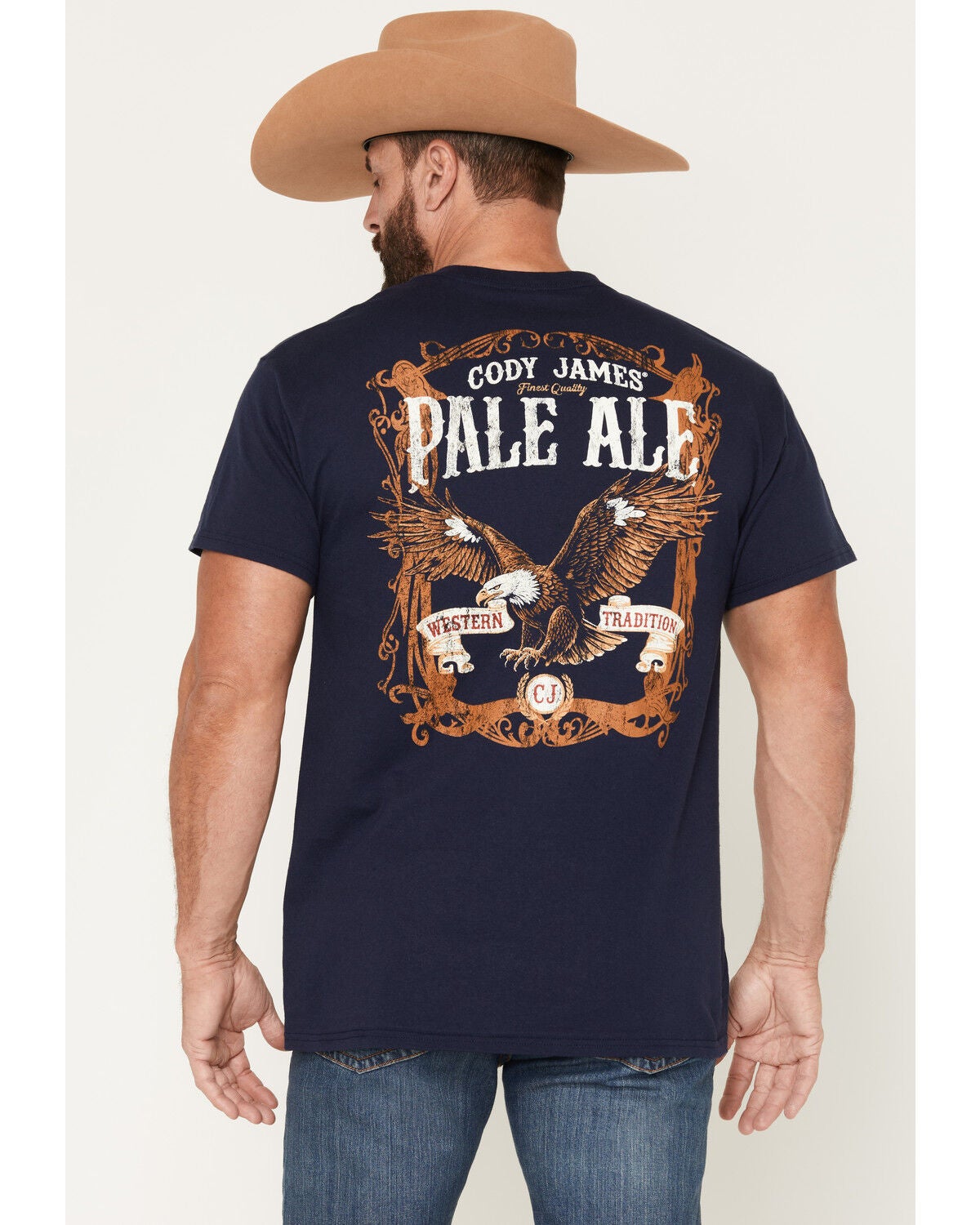 Image #1 - Cody James Men's Texas Born Short Sleeve Graphic T-Shirt, Navy, hi-res