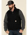 Image #1 - Carhartt Men's Black Washed Duck Sherpa Lined Mock Neck Work Vest - Big, Black, hi-res