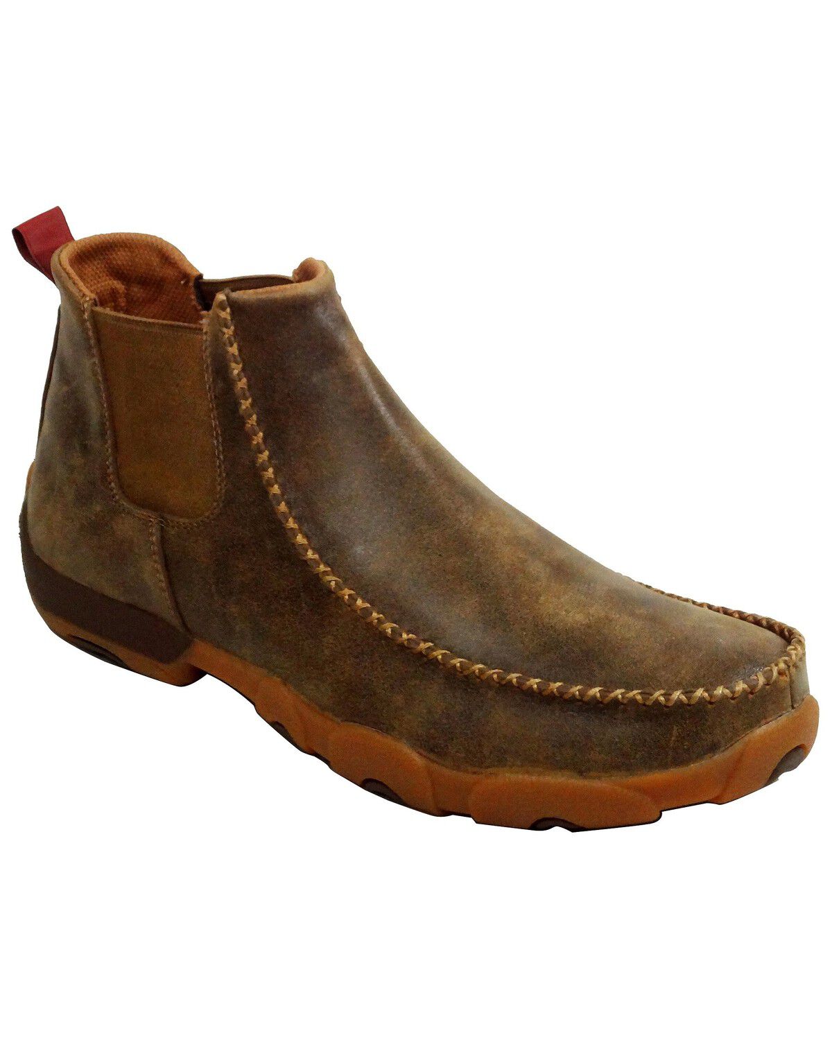 Twisted X Men's 4" Chelsea Driving Mocs, Brown, hi-res