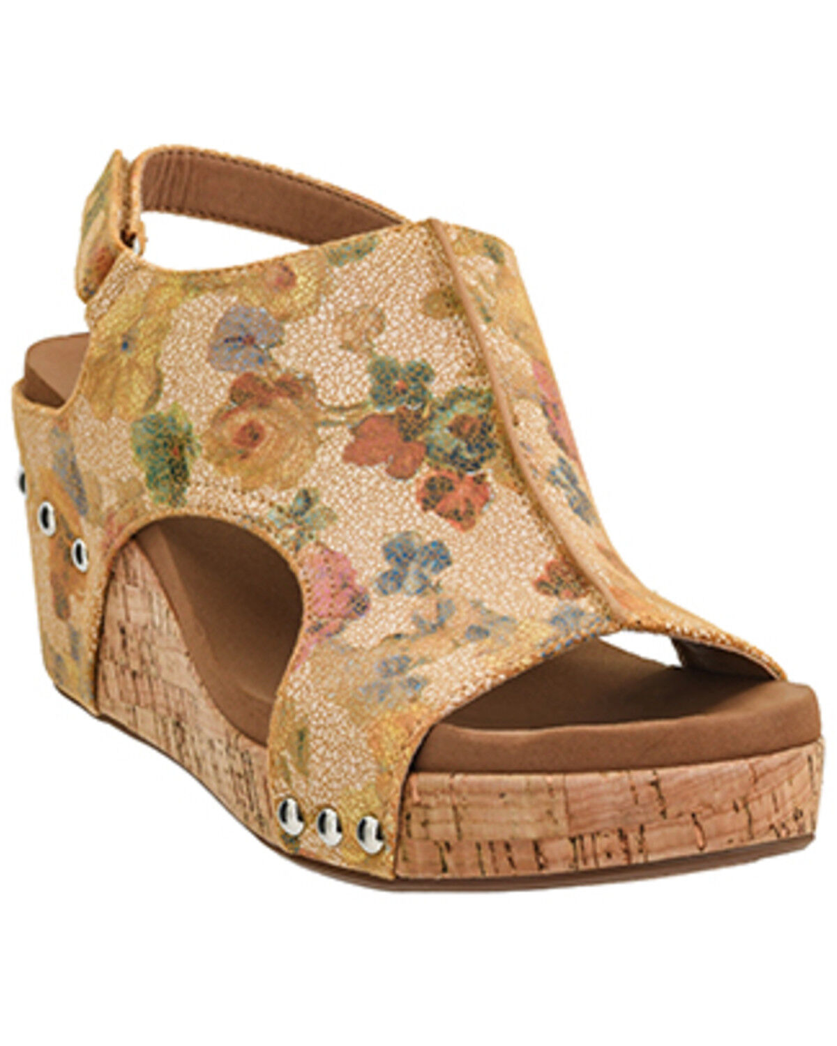 Image #1 - Corkys Women's Carley Wedge Heels, Camel, hi-res