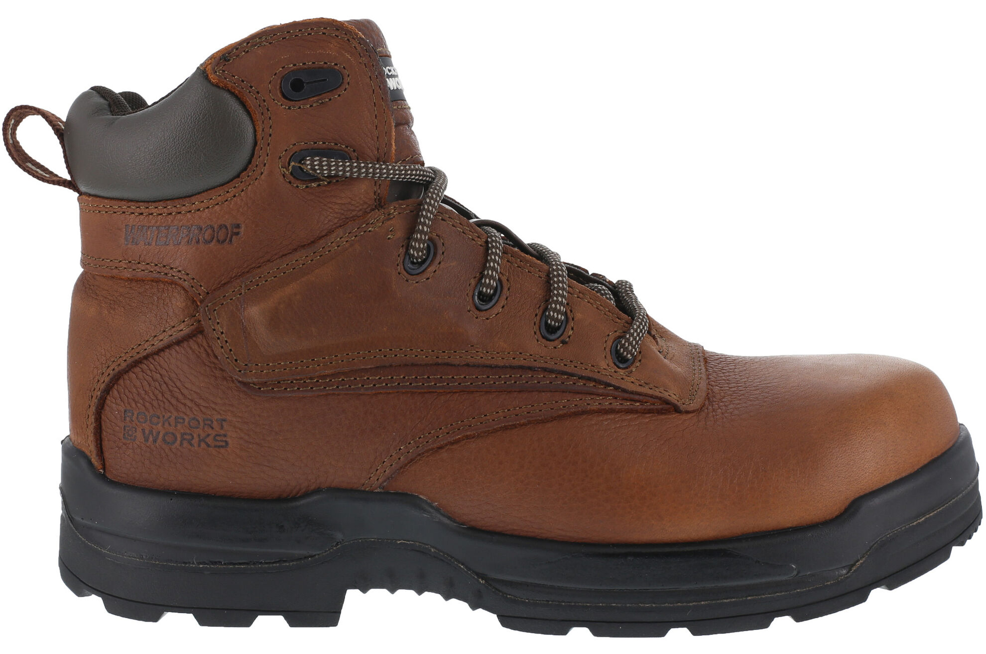 Rockport Men s More Energy Deer Tan 6 Lace Up Work Boots Composite Toe Sheplers