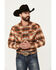 Image #1 - Pendleton Men's Wyatt Plaid Print Long Sleeve Pearl Snap Western Shirt , Coffee, hi-res