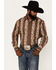 Image #1 - Wrangler Men's Checotah Southwestern Striped Long Sleeve Pearl Snap Western Shirt, , hi-res