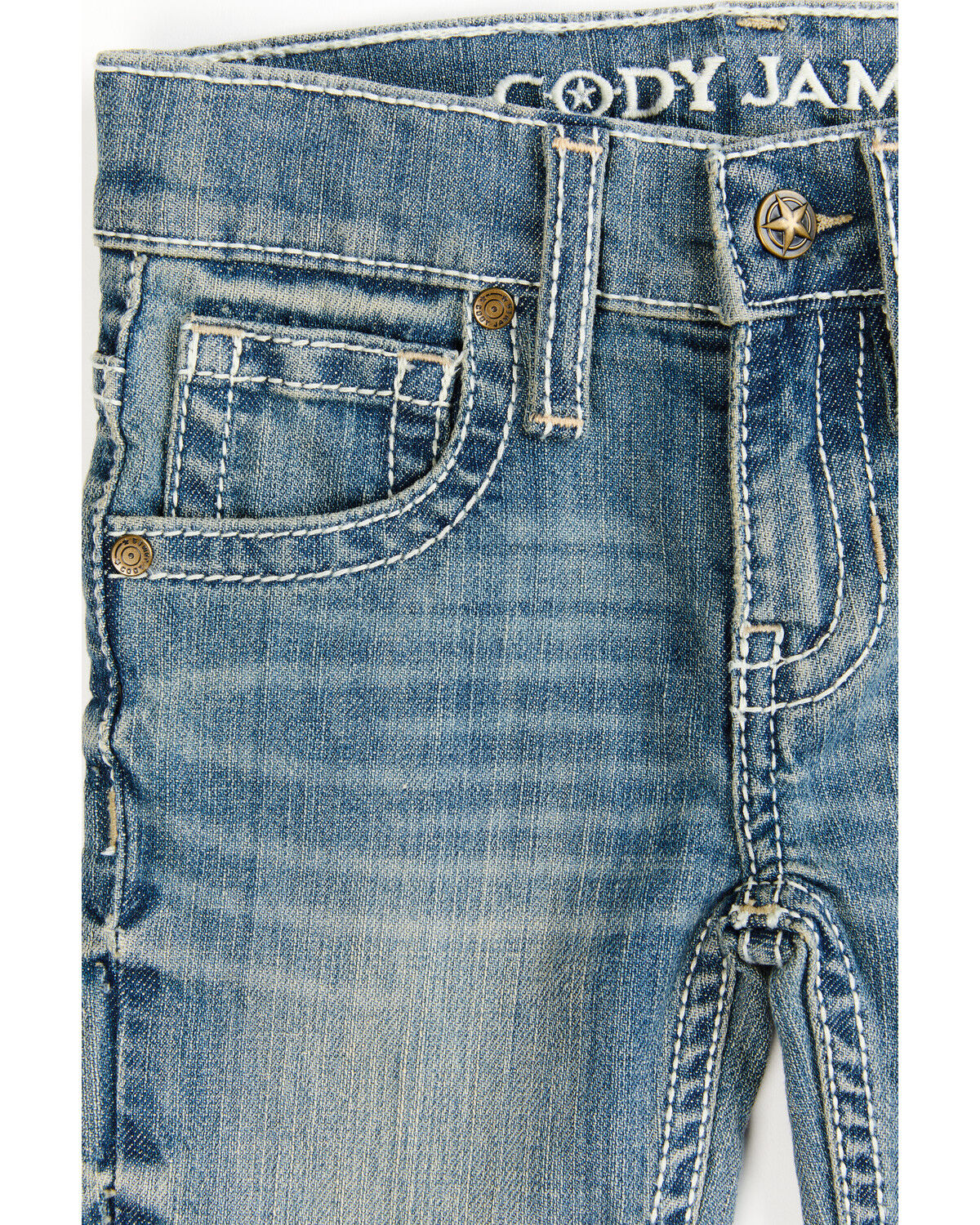 Image #2 - Cody James Toddler Boys' Clovehitch Light Wash Stretch Slim Straight Jeans, , hi-res