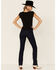 Image #4 - Lola Jeans Women's Dark Wash High Rise Straight Leg Jeans, Blue, hi-res