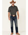 Cinch Men's ARENAFLEX Black Striped Polo Shirt , Black, hi-res