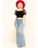 Image #6 - Jealous Tomato Women's Smocked Top, Black, hi-res