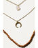 Image #2 - Shyanne Women's Crescent Multi-strand Necklace & Ring Set, Silver, hi-res
