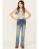Image #1 - Shyanne Girls' Floral Dreamcatcher Bootcut Jeans , Blue, hi-res