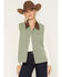 Image #1 - Ashley Women's Solid Quilted Canvas Barn Jacket, Green, hi-res