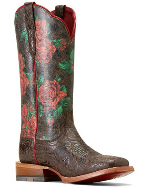 Image #1 - Ariat Women's Frontier Farrah Western Boots - Broad Square Toe , Brown, hi-res