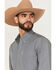 Image #2 - Cinch Men's Geo Print Long Sleeve Button-Down Western Shirt, Grey, hi-res