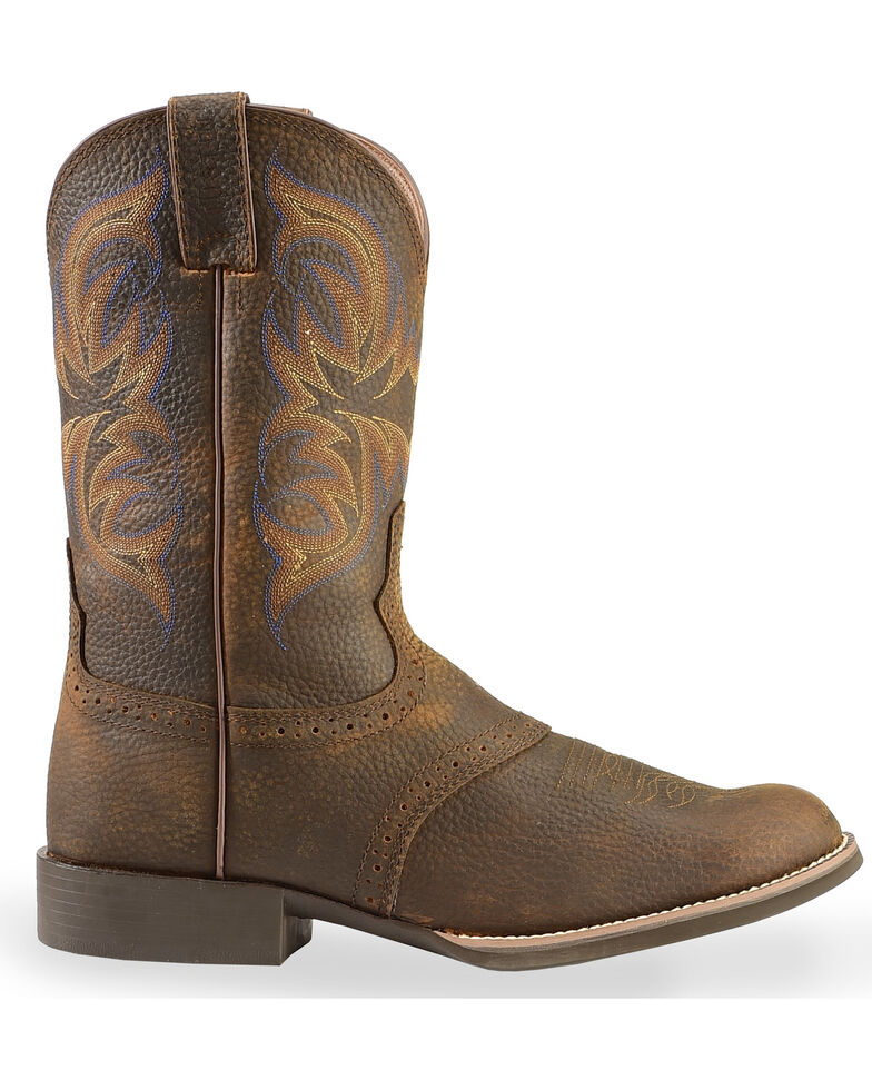 justin boots round toe boots