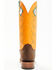 Image #5 - Justin Men's Billet Cowhide Leather Western Boots - Square Toe, Orange, hi-res